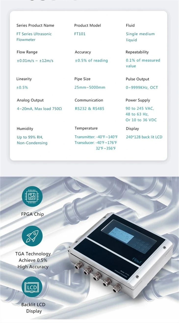 Digital Liquid Flowmeter Ultrasonic Flow Meters
